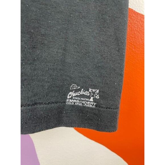 VTG Colorado Shirt Adult XL Goodnight Pueblo 90s Single Stitch Gopher Black - Picture 3 of 8